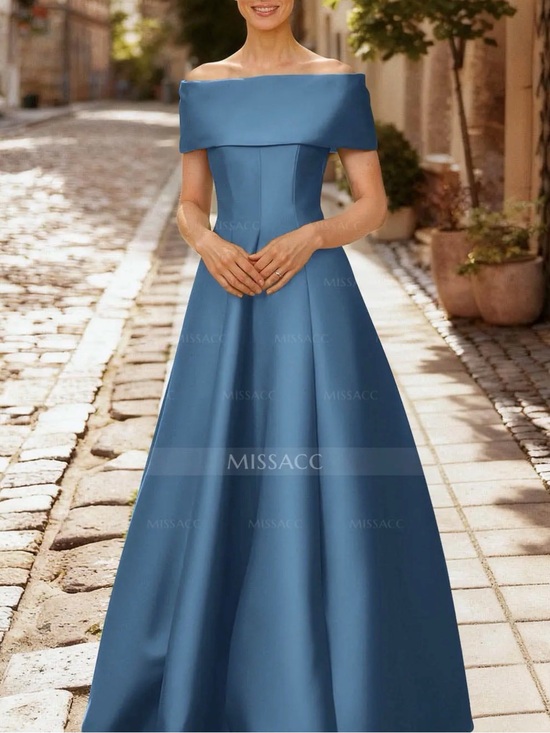 Missaac Dresses & Skirts - NWT A-Line Off-The-Shoulder Sleeveless Floor-Length Mother Of Bride/Groom Dress